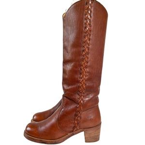 Frye Vintage 80’s Knee High Saddle Brown Boots Size 8.5